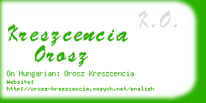 kreszcencia orosz business card